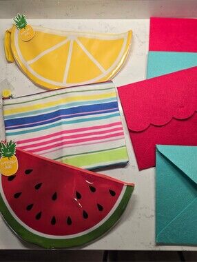 New W/ Tags Bundle Lot of 7 Bags Wet-Dry Pouch Felt Envelopes